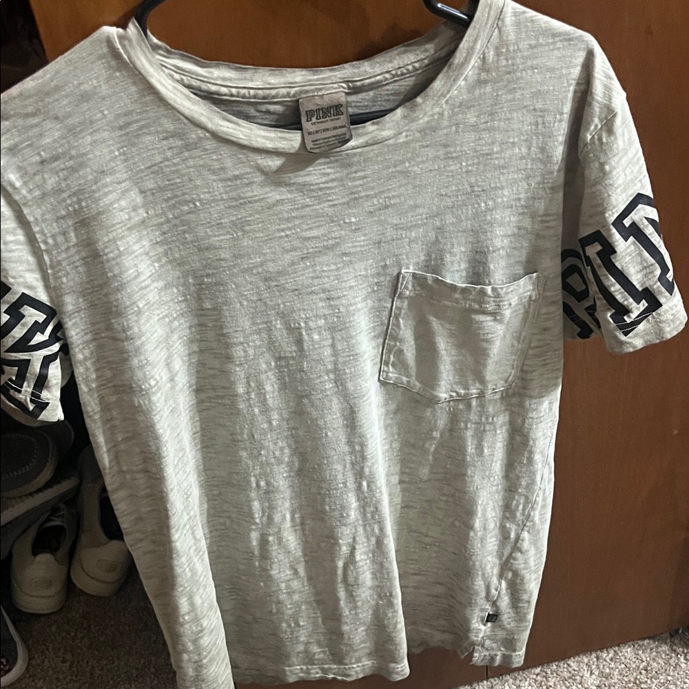 PINK Victoria's Secret Light Gray Men's Tee